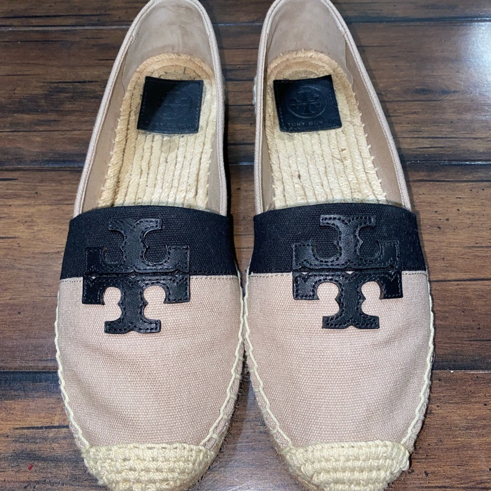 Tory Burch Weston Espadrilles Canvas Natural/Black